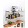 SERIAPRO - Étagère murale en inox sur crémaillères 2 niveaux - L 1200 x P 400 mm