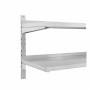 CPC - Étagère murale en inox sur crémaillères 2 niveaux - L 1200 x P 400 mm