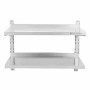 CPC - Étagère murale en inox sur crémaillères 2 niveaux - L 1200 x P 400 mm