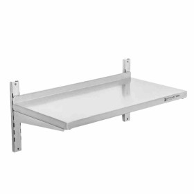 CPC - Étagère murale en inox sur crémaillères - L 800 x P 400 mm