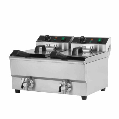 SERIAPRO - Friteuse de table 2 x 13 L avec vidange