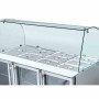 CPC - Saladette réfrigérée 4 GN 1/1 - 3 portes vitrées