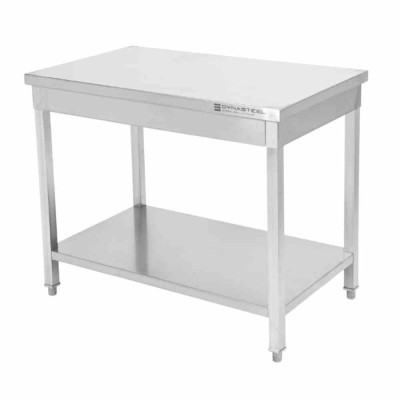 SERIAPRO - Table inox centrale avec étagère - 1000 x 600 mm