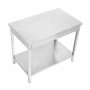 SERIAPRO - Table inox centrale avec étagère - 1000 x 600 mm