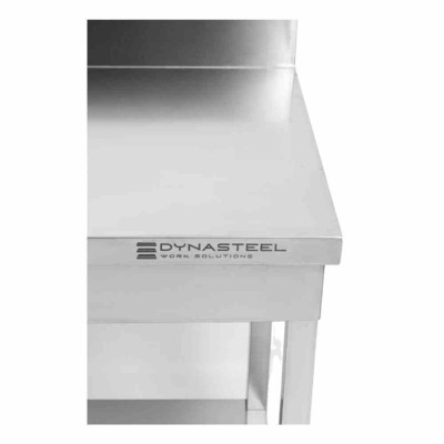 CPC - Table inox avec dosseret et étagère - 1000 x 600 mm