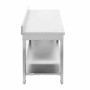 SERIAPRO - Table inox avec dosseret et étagère - 1000 x 600 mm