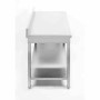 SERIAPRO - Table inox avec dosseret et étagère - 1000 x 700 mm
