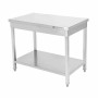 CPC - Table inox centrale avec étagère - 1200 x 600 mm