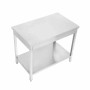 CPC - Table inox centrale avec étagère - 1400 x 700 mm