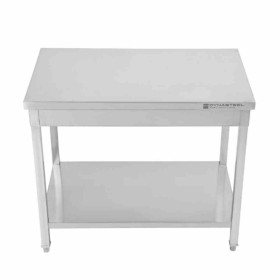 SERIAPRO - Table inox centrale avec étagère - 1600 x 600 mm