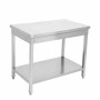 CPC - Table inox centrale avec étagère - 600 x 600 mm