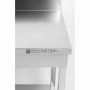 CPC - Table inox avec dosseret et étagère - 600 x 600 mm