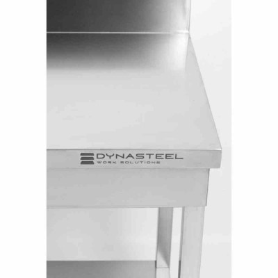 CPC - Table inox avec dosseret et étagère - 600 x 600 mm