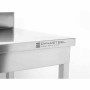 CPC - Table inox avec dosseret et étagère - 600 x 600 mm