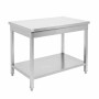 CPC - Table inox centrale avec étagère - 800 x 600 mm