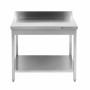 CPC - Table inox avec dosseret et étagère - 800 x 600 mm
