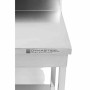 SERIAPRO - Table inox avec dosseret et étagère - 800 x 700 mm