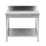 CPC - Table inox avec dosseret et étagère - 800 x 700 mm