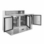 CPC - Meuble à pizza réfrigéré - 3 portes - 8 bacs GN 1/6