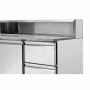 SERIAPRO - Meuble à pizza réfrigéré toit inox 8 x GN1/6 - 2 portes et 2 tiroirs