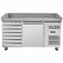 SERIAPRO - Meuble à pizza 600x400 - 1 porte et 7 tiroirs