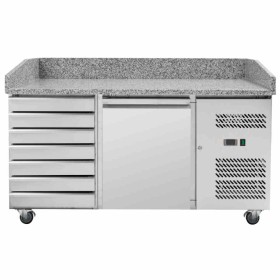 SERIAPRO - Meuble à pizza 600x400 - 1 porte et 7 tiroirs