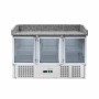 SERIAPRO - Meuble à pizza réfrigéré compact 600x400 - 3 portes vitrées