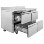 SERIAPRO - Table réfrigérée positive avec dosseret - 4 tiroirs