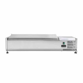 CPC - Saladette réfrigérée à poser couvercle inox - 5 x GN 1/4