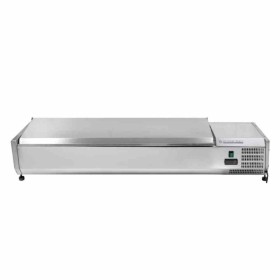 SERIAPRO - Saladette réfrigérée à poser couvercle inox - 7 x GN 1/4
