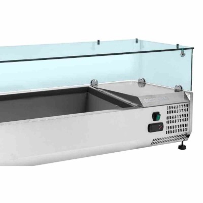 SERIAPRO - Saladette réfrigérée à poser vitrée - 5 x GN 1/3 + 1 x GN 1/2
