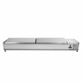 CPC - Saladette réfrigérée à poser couvercle inox - 9 x GN 1/3