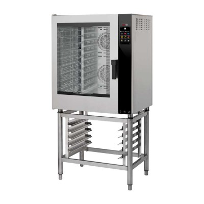 REDFOX - Four mixte élec. renforcé, injection, tactile, nettoyage auto, porte gauche, 10xGN1/1 - MPDN 1011 X ELAM