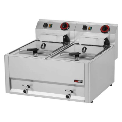 REDFOX - Friteuse électrique double 8+8 L sans soubassement 400 V - FE 60 ELT