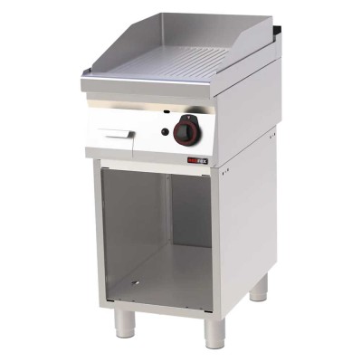 REDFOX - Plaque de cuisson 400x510 à gaz nervurée soubassement - FTR 70/40 G