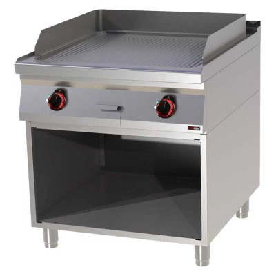REDFOX - Plaque de cuisson 710x650 électrique nervurée soubassement 400 V - FTR 90/80 E