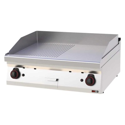 REDFOX - Plaque de cuisson 800x510 à gaz chromée combinée sans soubassement - FTHRC 70/08 G