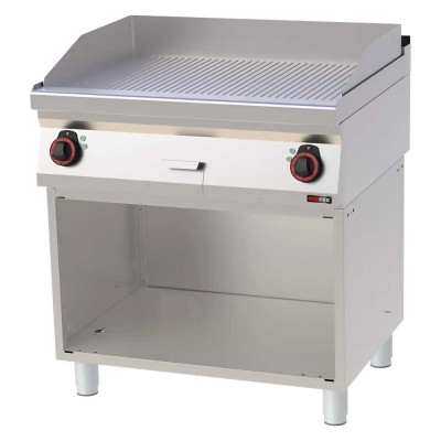 REDFOX - Plaque de cuisson 800x510 électrique nervurée soubassement 400 V - FTR 70/80 E