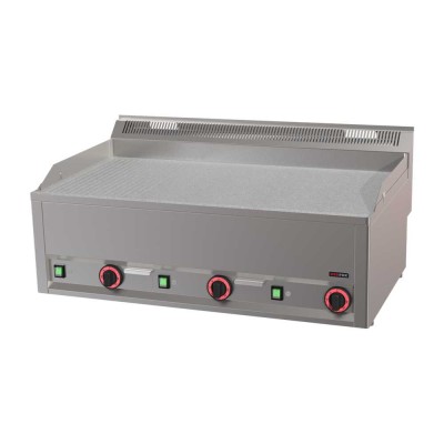 REDFOX - Plaque de cuisson 970x480 électrique chrome durable combinée sans soubassement 400 V - FTHRC 90 EL