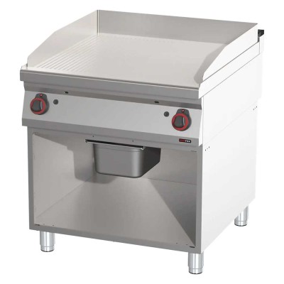 REDFOX - Plaque de cuisson lisse/nervurée - FTHR 90/80 G