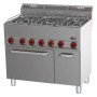 REDFOX - Fourneau combiné four à air chaud électrique GN 1/1 - 5x brûleur - SPT 90/5 GL