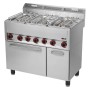 REDFOX - Fourneau combiné four à air chaud électrique GN 1/1 - 5x brûleur - SPT 90/5 GLS