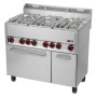REDFOX - Fourneau combiné four à air chaud électrique GN 1/1 - 6x brûleur - SPT 90 GLS