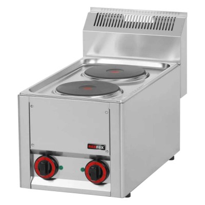 REDFOX - Fourneau électrique 2x feu sans soubassement 400 V - SP 30 ELS