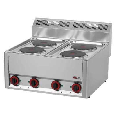 REDFOX - Fourneau électrique 4x feu sans soubassement 400 V - SP 60 ELS