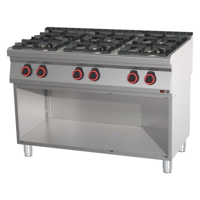 REDFOX - Fourneau à gaz 6x brûleur ECO soubassement - SPB 70/120 G