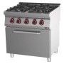 REDFOX - Fourneau combiné four à air chaud électrique GN 1/1 - 4x brûleur ECO - SPBT 70/80 11 GE