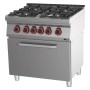 REDFOX - Fourneau combiné four électrique statique GN 2/1 - 4x brûleur - SPT 70/80 21 GE