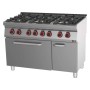 REDFOX - Fourneau combiné four électrique statique GN 2/1 - 6x brûleur - SPT 70/120 21 GE