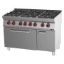 REDFOX - Fourneau combiné four électrique statique GN 2/1 - 6x brûleur ECO - SPBT 70/120 21 GE